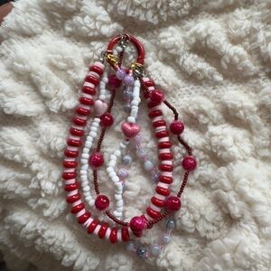 handmade beaded bag charm